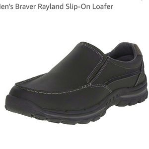 Skechers Black slip on Relaxed Fit gel-infused